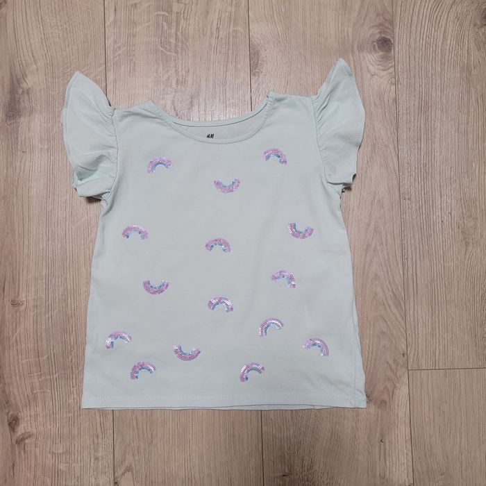 Bluzka miętowa 122/128 H&M