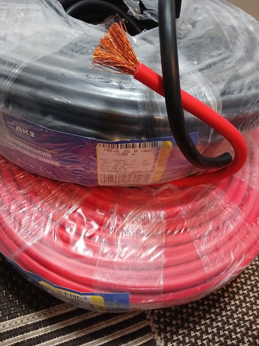 ПВ-5 25 красный черный гибче провода ПВ-3 25