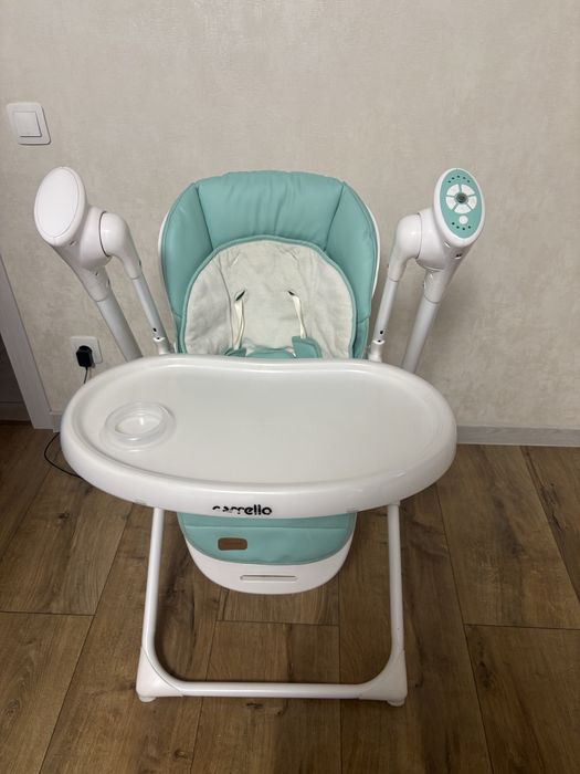 Стільчик для годування 3в1 (шезлонг, центр, що заколисує) Carrello Triumph CRL-10302 Mint Green