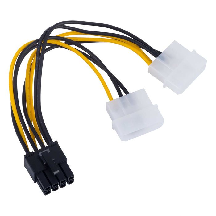 Kabel adapter Akyga AK-CA-29 2x Molex (M) - PCI-Express 8 pin (M) 15cm
