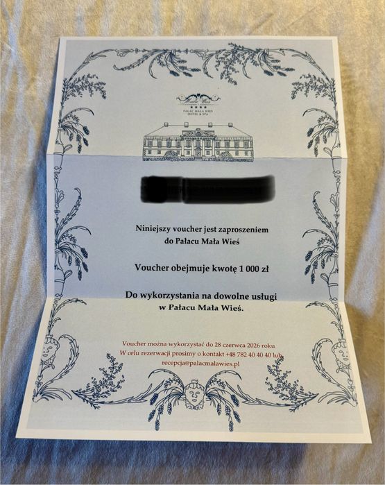 Voucher do spa na 1000 zl