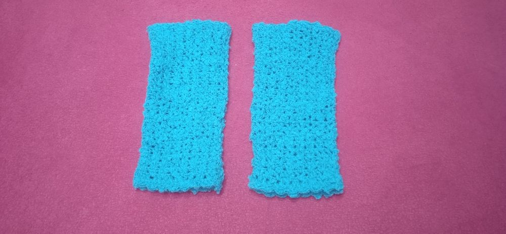 Rękawiczki damskie wełniane turkusowe