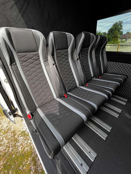 zabudowa busa  - siedzenia,, montaż, homologacja