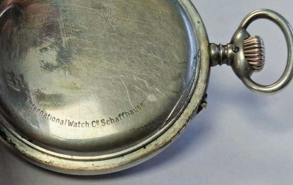 IWC Schaffhausen srebrny zegarek kieszonkowy 0.800