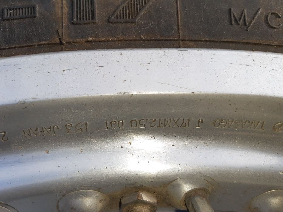 Suzuki dr 650 rok 90-95 koło tylne takasago 17x12,5 kostka srebrne