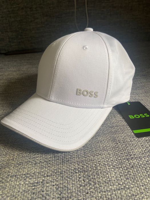 Нова чоловіча кепка бейсболка BOSS Cap-Bold біла, оригінал