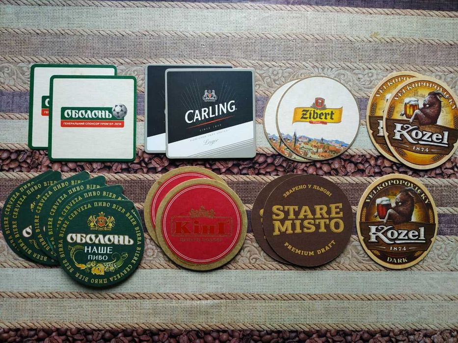 коллекционные пивные подкладки