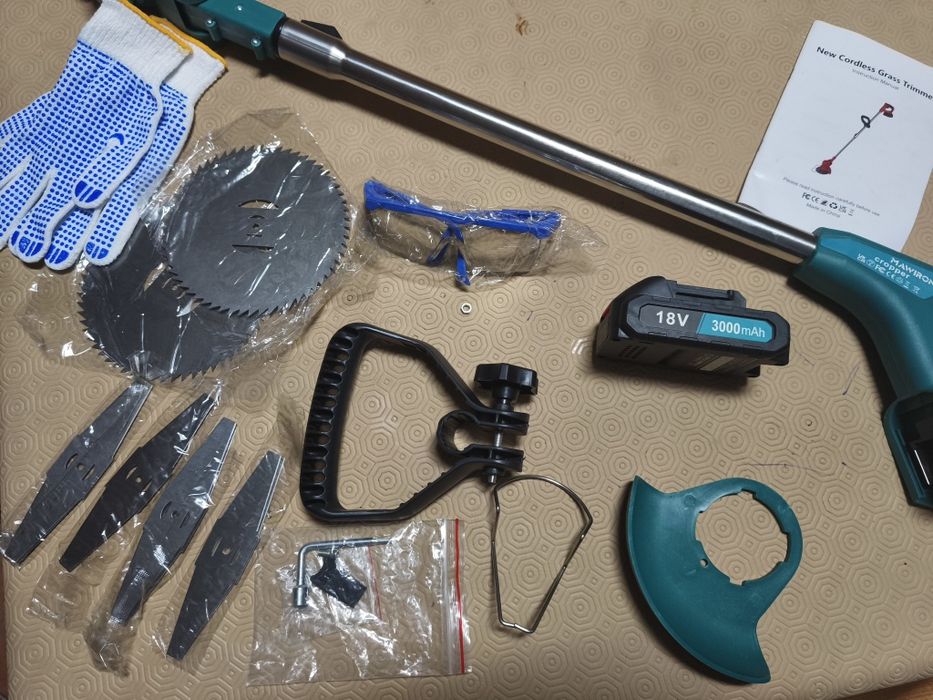 Kit aparador cortador de relva sem fios Mawiron Cropper