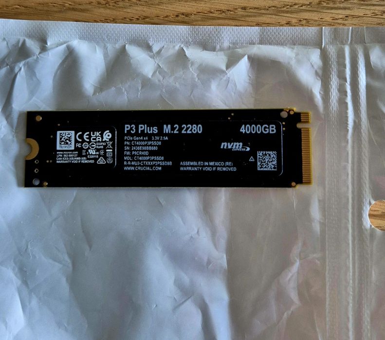 SSD 4TB Nvme Crucial como novo