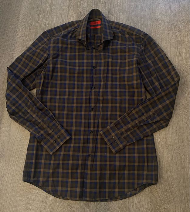 Hugo Boss koszula meska z dlugimi rekawami w krate