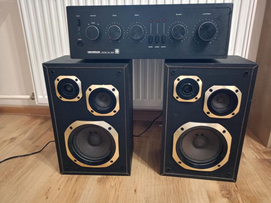 Wzamcniacz wraz z głośnikami