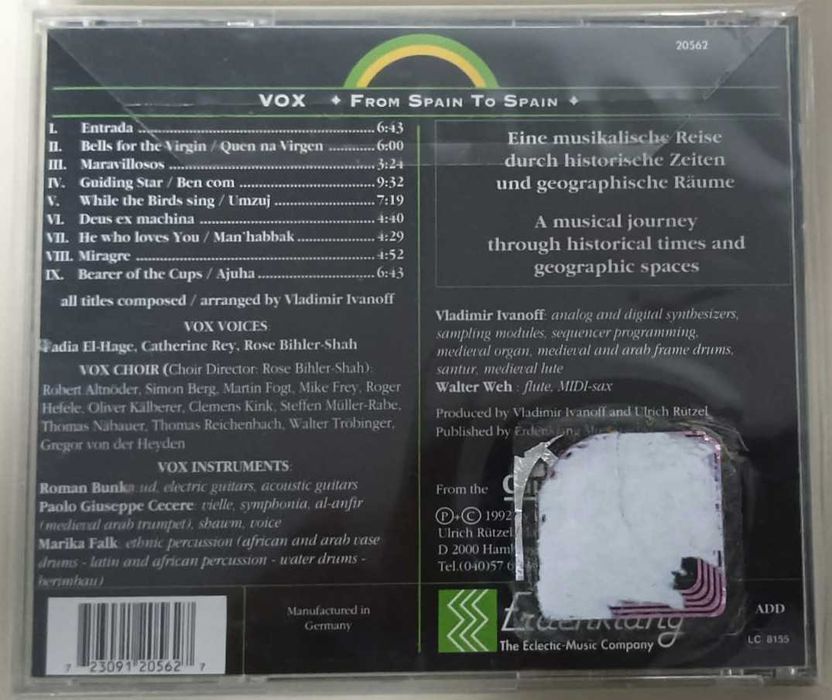 Vox (Bulgária/ …) - From Spain To Spain (1992) (selado) - 10 €