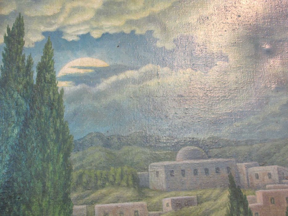 Obraz olejny 103x77 na płótnie Jezus w Ogrójcu Karl Schlooser 1936 r.