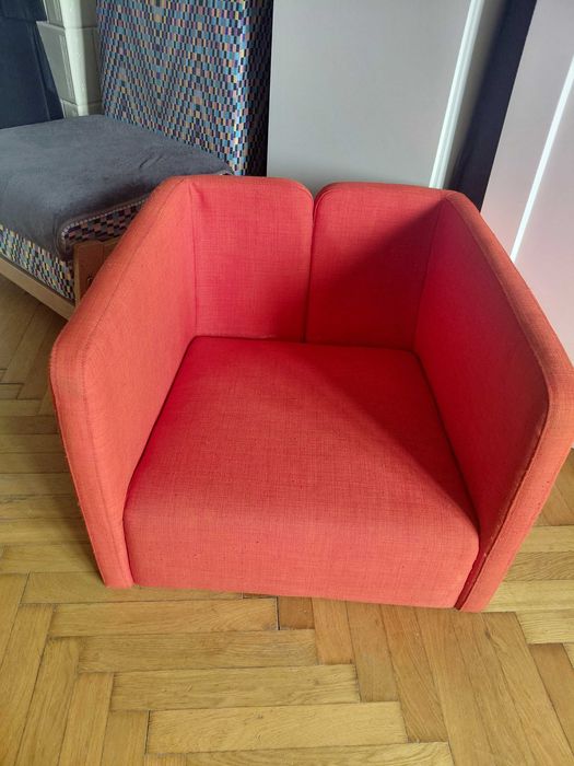 Fotel Ikea pomarańczowy