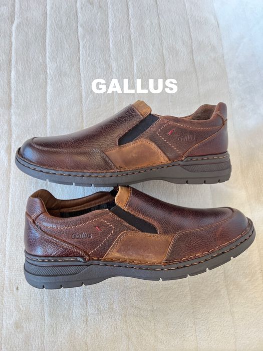 Gallus męskie skórzane mokasyny Slip-On rozmiar 44