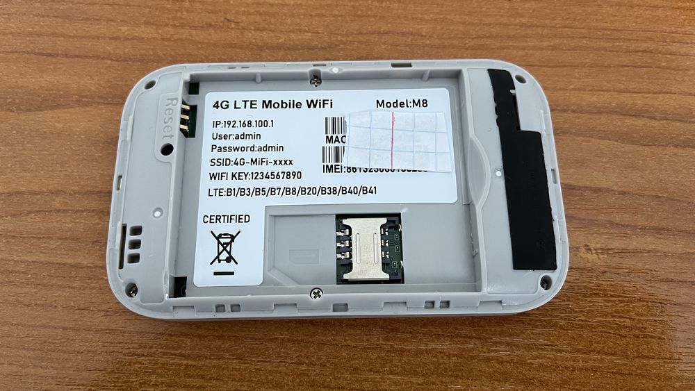 Мобільний роутер MiFI на сім карту 4G/LTE