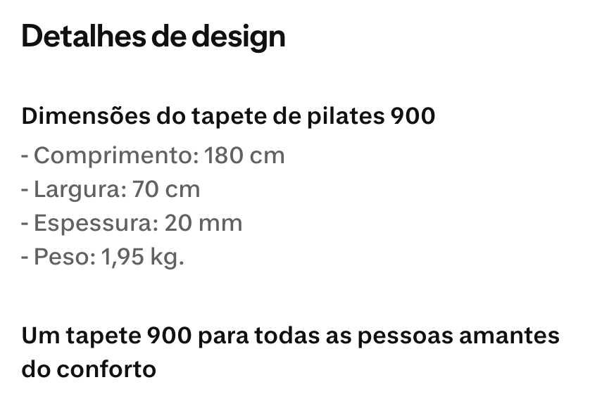Tapete de Ginástica e Pilates 20 mm Preto