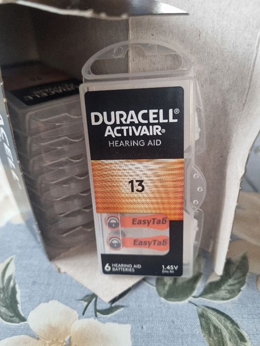 Baterie duracell activair do aparatu słuchowego 13