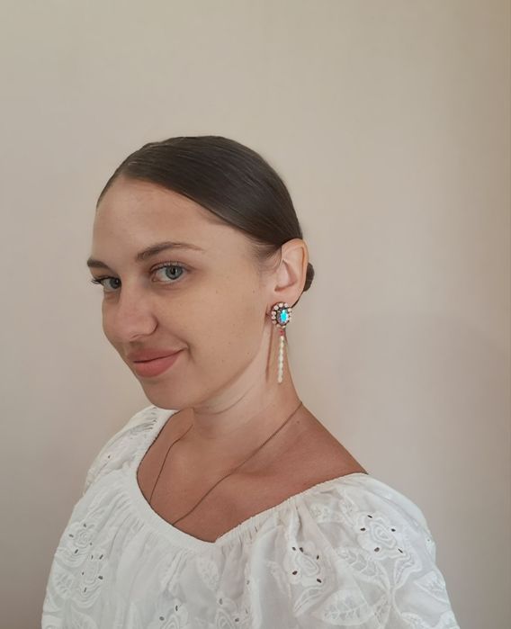 Серьги из бисера ручная работа