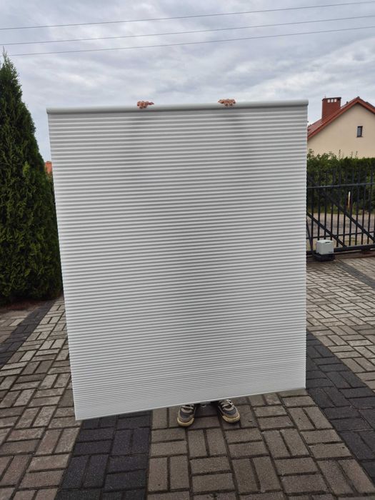 Roleta plisowana Ikea HOPPVALS, biała, 120x155 cm
