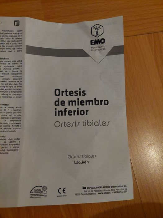 But ortopedyczny, orteza typu Walker.