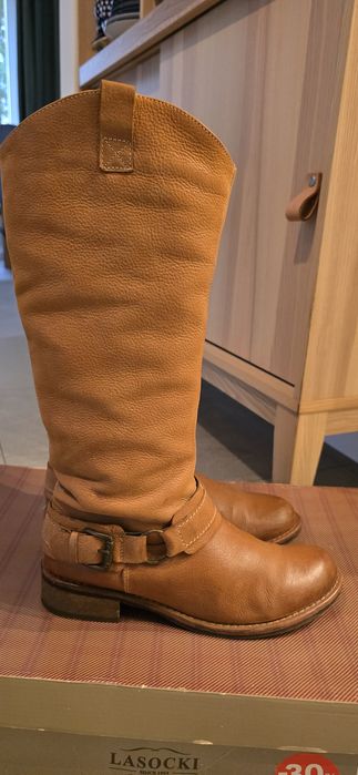 Kozaki damskie Lasocki skóra 39