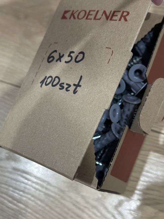 Wkręty 6X50 na klucz 140 szt