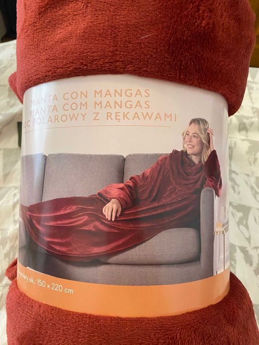 Пухнастий флісовий плед- халат home 150*220 см