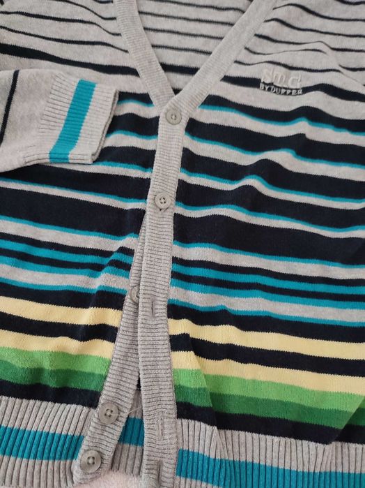 Sweter w paski kardigan