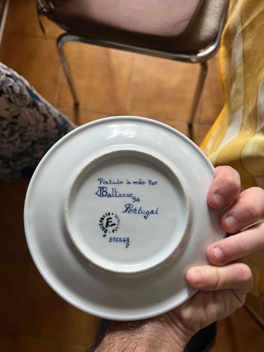 Azulejo pintado a mao palacio de belem prato pequeno