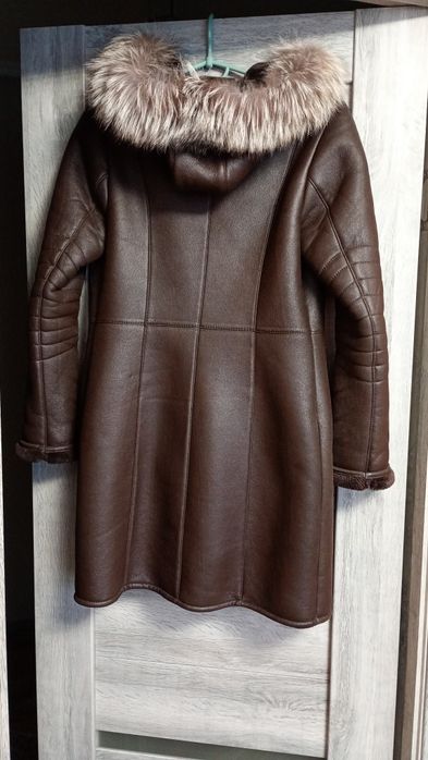 Женская дублёнка чернобурка