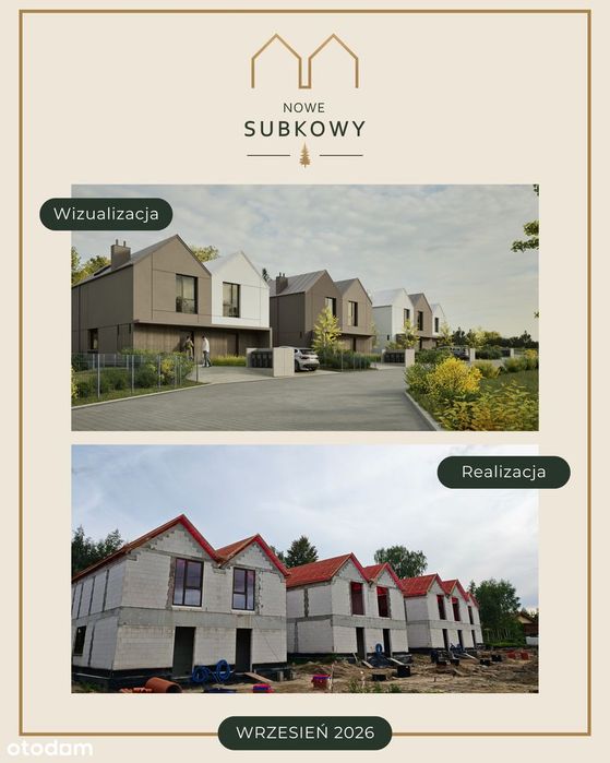 Nowe Subkowy - Twój nowy dom przy lesie | 85 m² | blisko Tczew Gdańsk