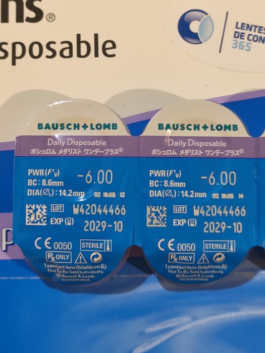 Lentes contacto uso diário.