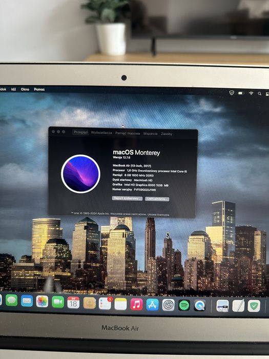 MacBook Air 13" 2017 | i5 | 8GB RAM | 128GB SSD | Wrocław
