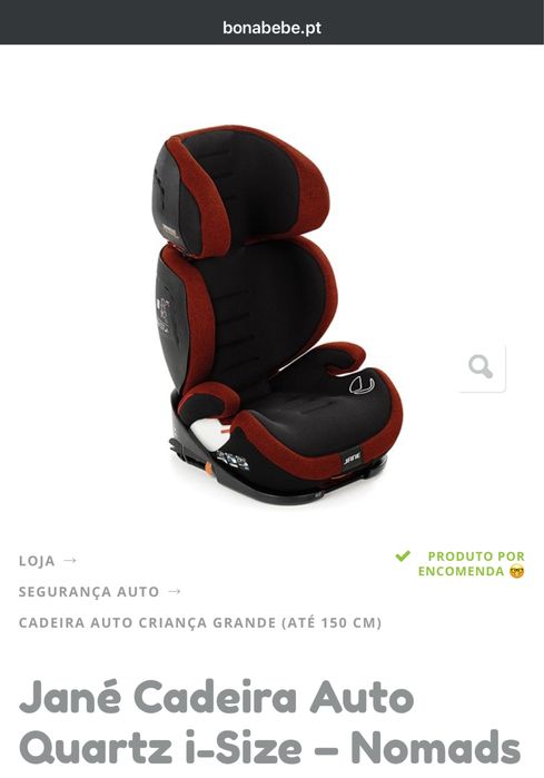 Cadeira Auto ISOFIX Jané Quartz i-Size – Nomads NOVA a estrear