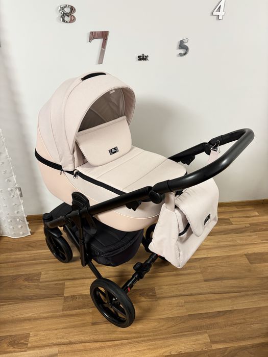 Wózek Adamex 3w1 Pudrowy róż+fotelik Avionaut