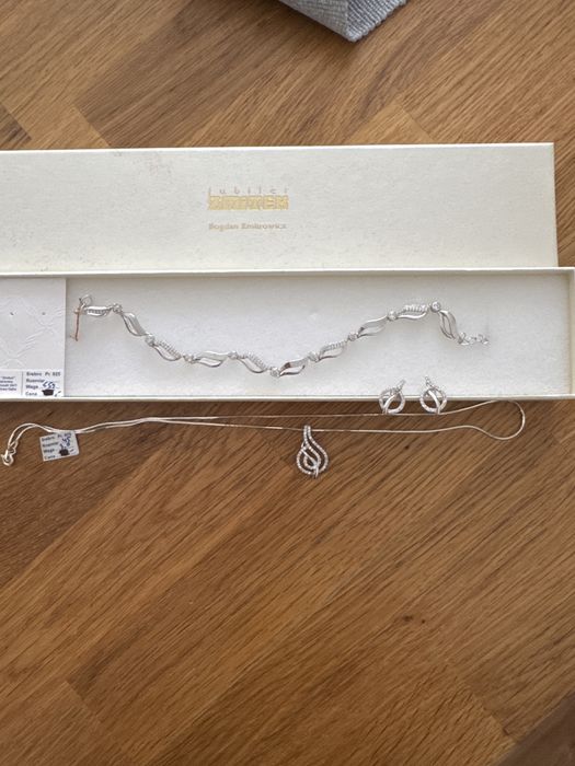 Zestaw biżuterii srebro 925