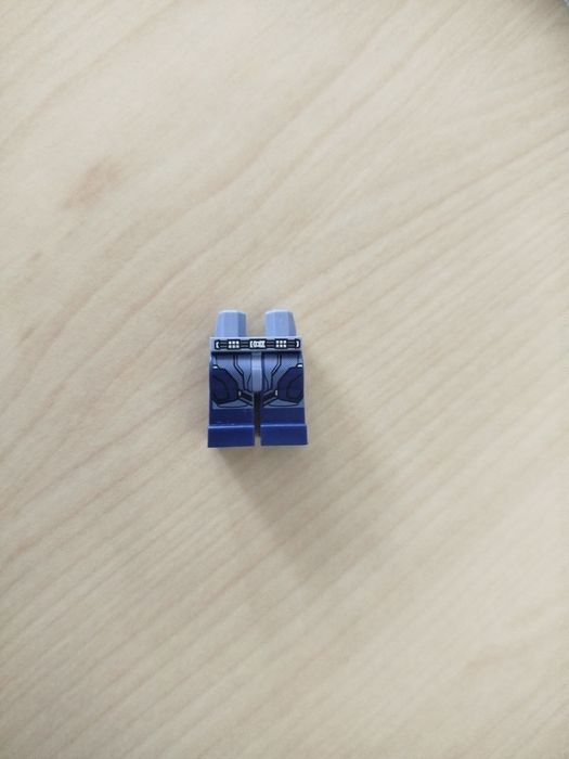 Оригінал ноги Lego Marvel Drax Hips and Dark Blue Legs with Belt with Silver Trim and Sand Blue Armor  Б/У