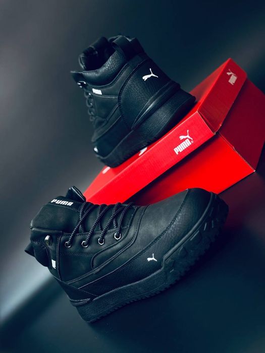 Кожаные зимние кроссовки пума ботинки Puma Gore - Tex не кросівки пума