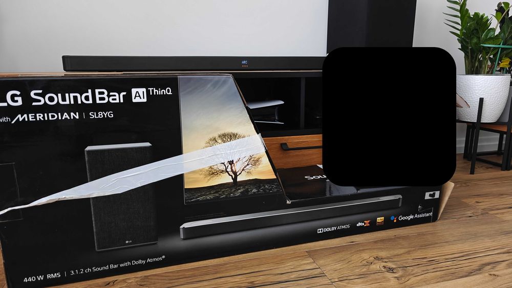 Soundbar LG SL8YG Subwoofer Dolby Atmos Asystent Google
