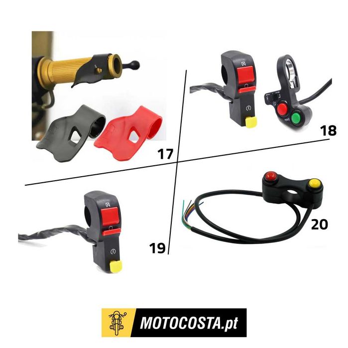Botões e Interruptores Moto - Comutadores, Cruise Control - MOTOCOSTA