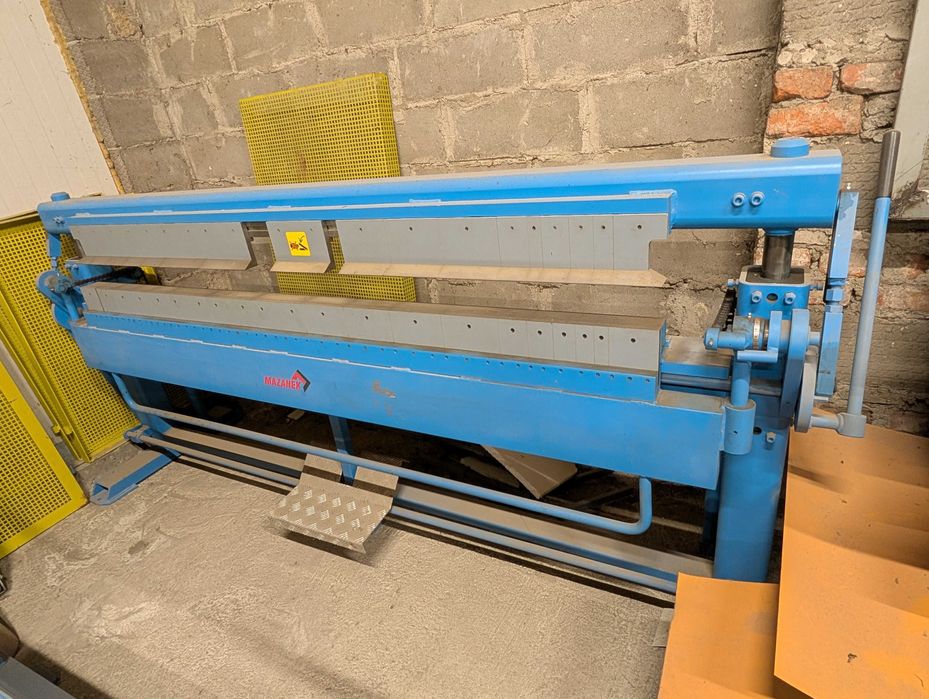 Zaginarka hydrauliczna do obróbek 6m + osprzęt, linia produkcyjna