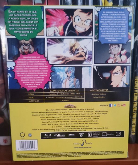 My Hero Academia - Primeira Temporada - Blu-Ray (Áudio PT-PT)