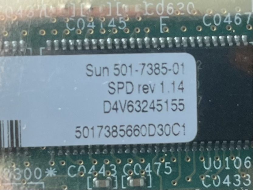 Оперативна памʼять сервера Sun Microsystems