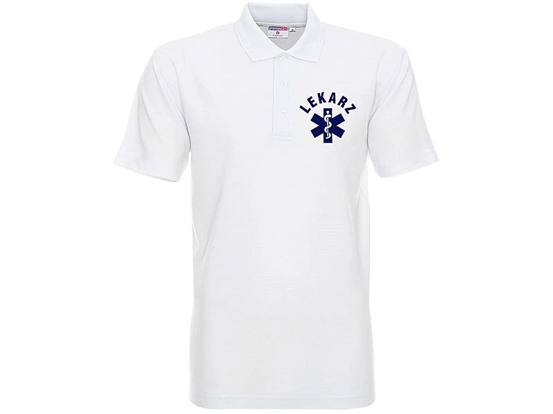 Koszulka Polo męska LEKARZ biała (XXL)