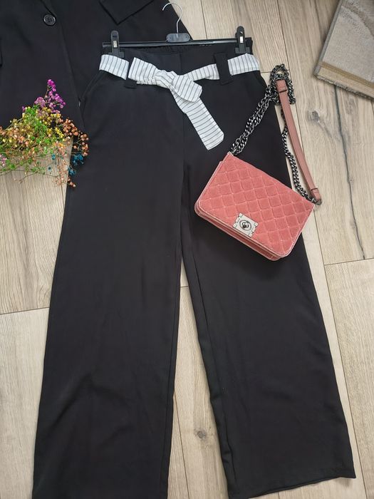 Czarny elegancki garnitur komplet 38 40 42 nowy