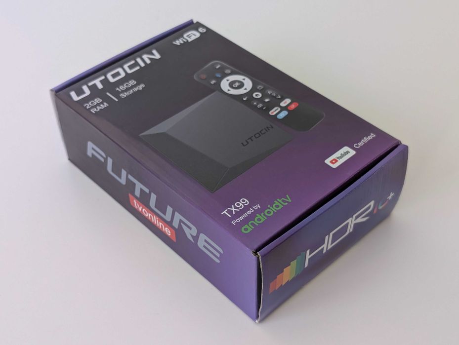 TV Box Android ATV 14 | 4K HDR | 2+16G | WiFi 6 | Google Assistant | Certificado YouTube | Utocin TX99