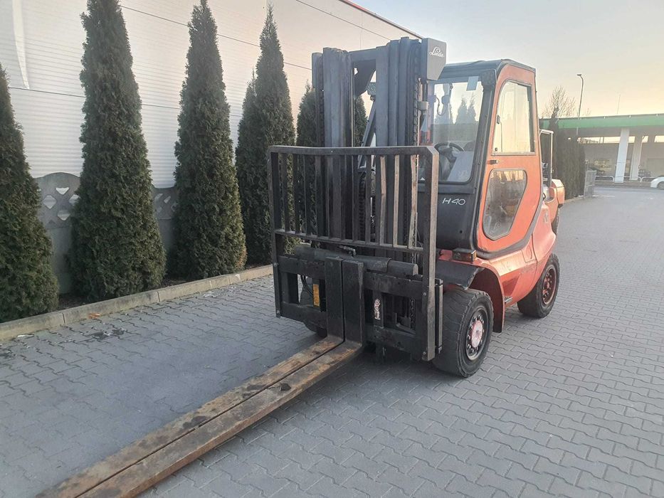 Wózek widłowy używany Linde H40T TRIPLEX KABINA lpg