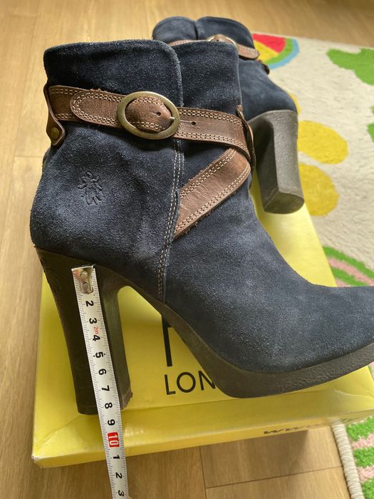 Botins botas Fly London camurça azul 39 mulher