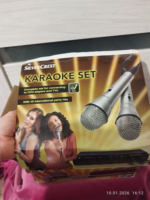 Zestaw.karaoke.z mikrofonami.silver crest